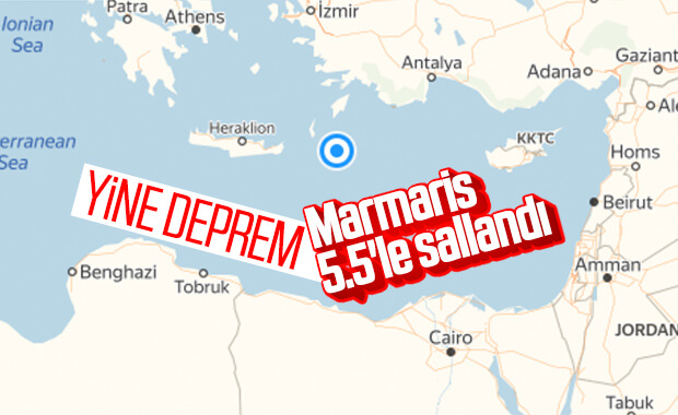 Akdeniz'de 5.5 büyüklüğünde deprem
