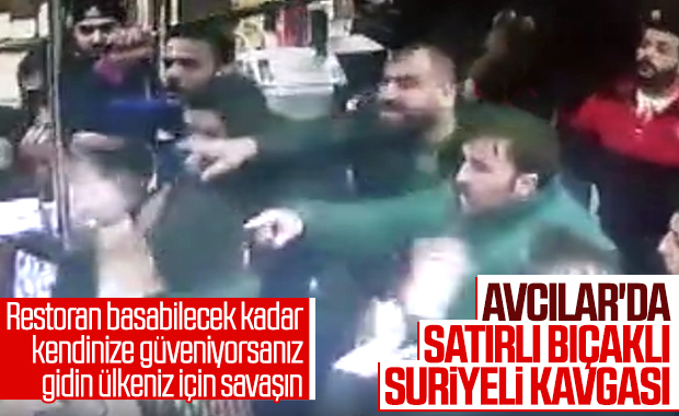 Avcılar'da restorana satırlı, bıçaklı baskın