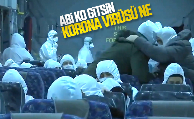 Vuhan'dan dönen Türklerin uçakta kafa tokuşturması