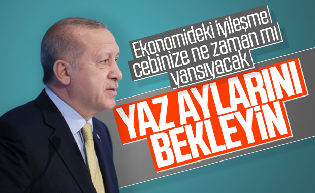 Erdoğan, ekonomideki gelişmeler için yazı işaret etti