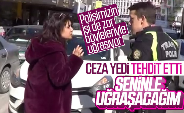 Balıkesir'de ceza yazan polisi tehdit eden sürücü
