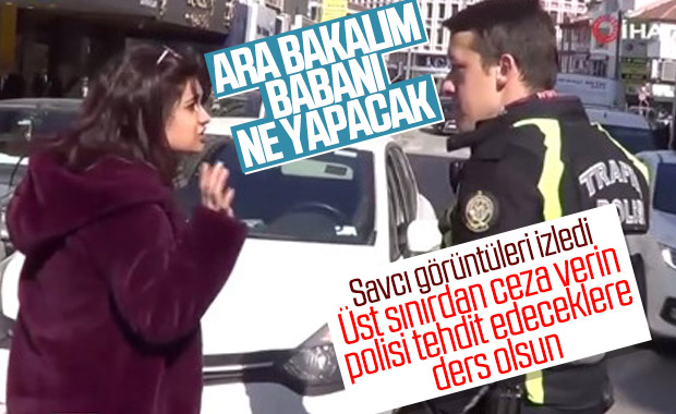 Polisi tehdit eden sürücü hakkında soruşturma başlatıldı