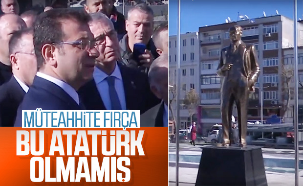 İmamoğlu, Atatürk heykeli yüzünden müteahhite fırça attı