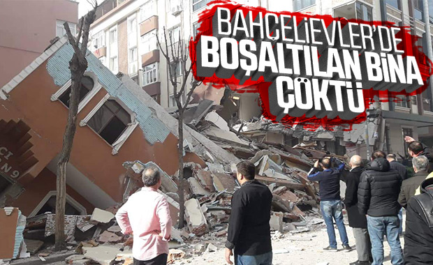 İstanbul Bahçelievler'de bina çöktü