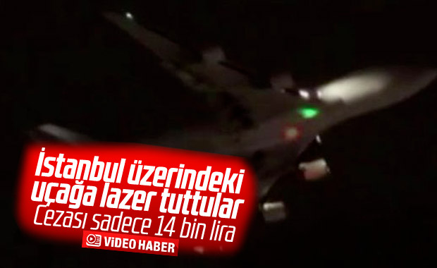 İstanbul üzerindeki kargo uçağını lazer ile taciz ettiler