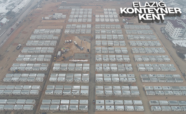 Elazığ'da depremzedeler için konteyner kent