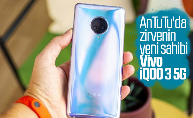 Vivo iQOO 3 5G, AnTuTu'dan rekor puan alarak zirveye yerleşti