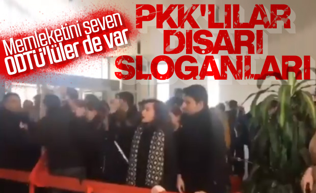 ODTÜ'de teröristleri savunan öğrencilere tepki