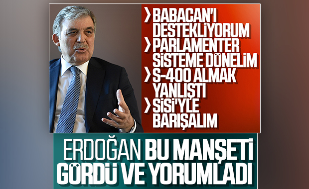 Cumhurbaşkanı Erdoğan, Abdullah Gül'ü önemsemedi