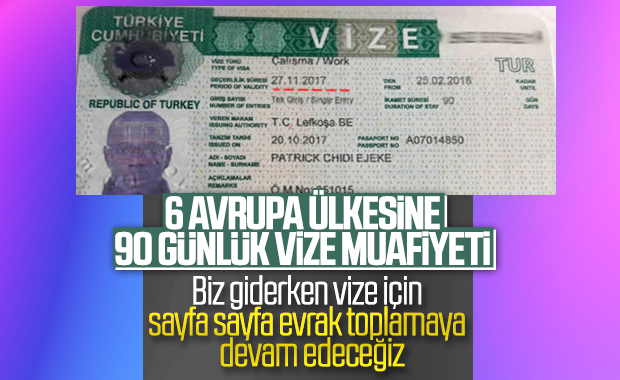Türkiye'den 6 Avrupa ülkesine vize muafiyeti