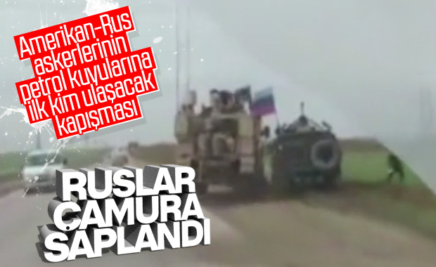 ABD zırhlı aracı, Ruslara ait zırhlı aracın önünü kesti
