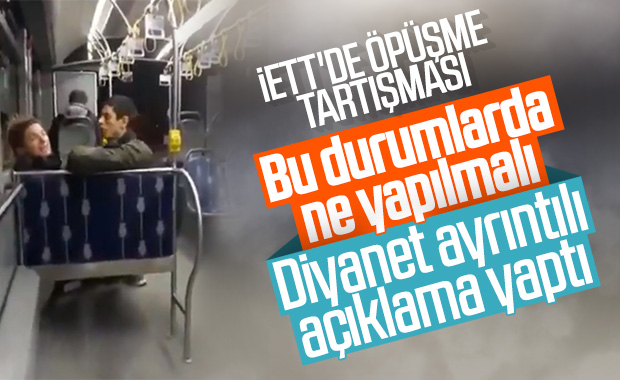 İETT'deki öpüşme tartışması Diyanet'e soruldu