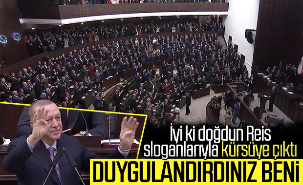 Erdoğan'a AK Parti grup toplantısında doğum günü sürprizi