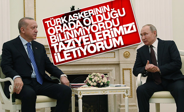 Putin Türk askerleri için başsağlığı diledi