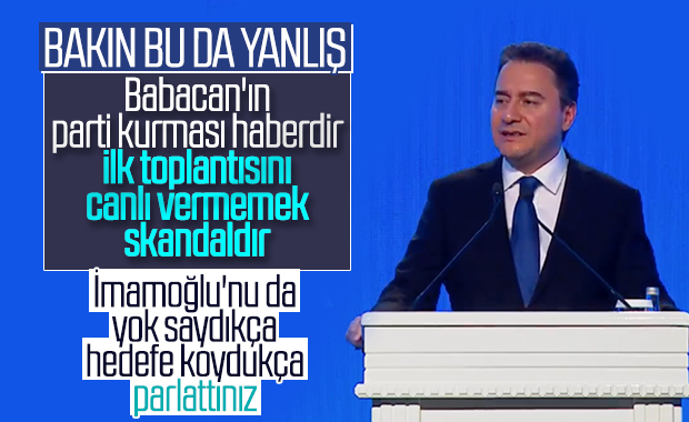 Haber kanalları Ali Babacan'ın konuşmasını yayınlamadı