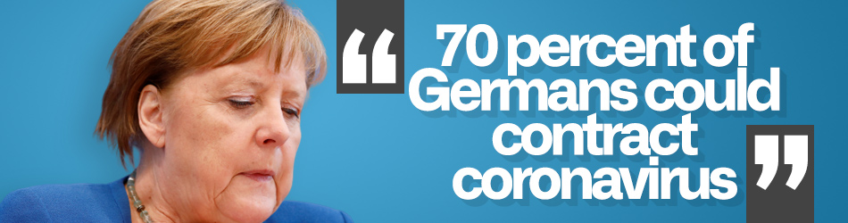 Most of Germany’s population could get coronavirus, Merkel says