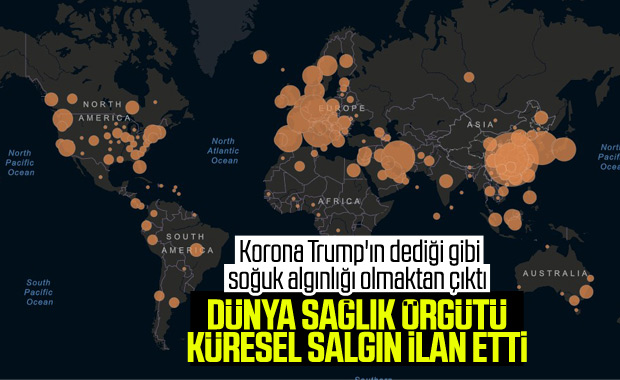 DSÖ koronavirüsü pandemi ilan etti