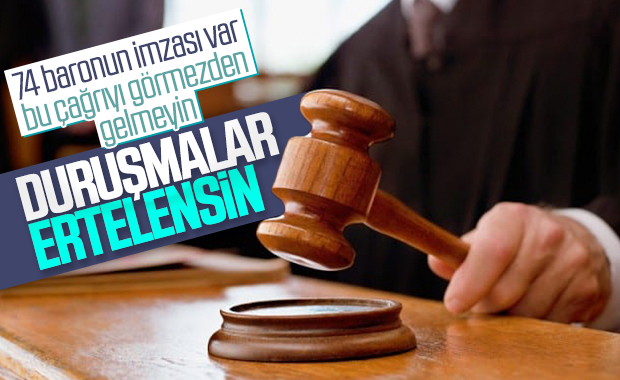 Barolardan Adalet Bakanlığı'na koronavirüs çağrısı