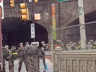 ABD Ordusu koronavirüse karşı New York sokaklarında
