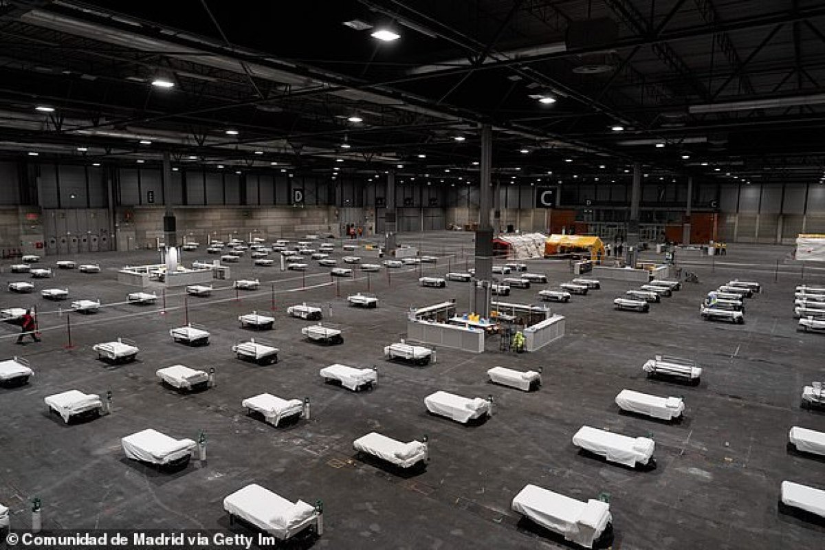 İspanya'da kongre salonu, karantina merkezine dönüştü