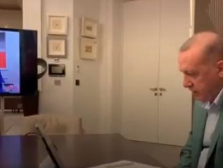Erdoğan, bakanlarla telekonferans görüşmelerini paylaştı