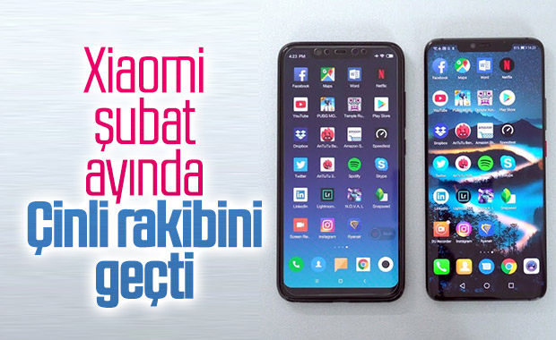 Xiaomi, şubat ayında Huawei'yi geçmeyi başardı