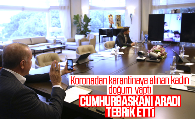 Erdoğan, karantinada doğum yapan Sevda Gül'ü tebrik etti