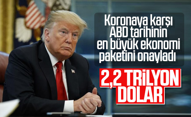 Trump, 2,2 trilyon dolarlık dev teşvik paketini onayladı