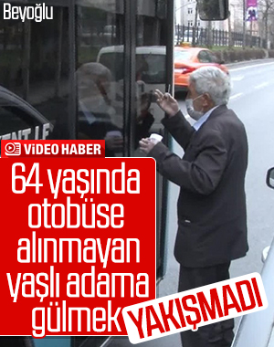 İstanbul'da otobüse binemeyen yaşlı adam sinirlendi 