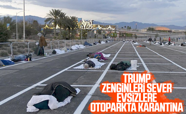 ABD'de evsizler otoparkta karantinaya alındı