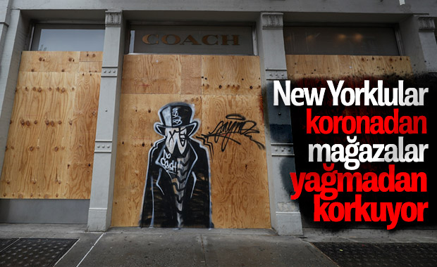 New York'ta vitrinler, yağmaya karşı plakayla kapatıldı