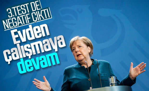 Merkel'in 3. koronavirüs testi de negatif çıktı