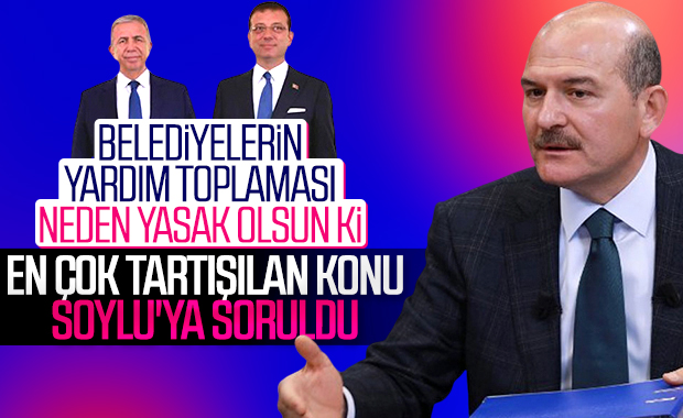Bağış hesaplarına bloke konması Soylu'ya soruldu