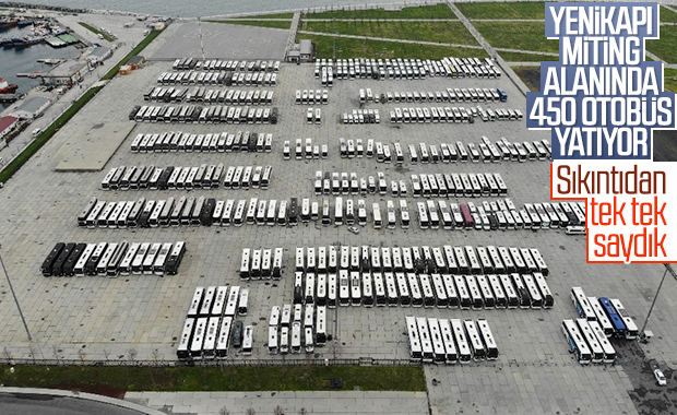 Şehirler arası otobüsler Yenikapı'ya park edildi