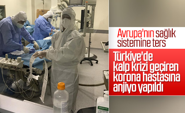 Kalp Krizi Geciren Koronali Hastaya Anjiyo Yapildi
