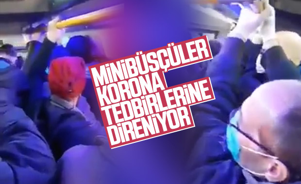 Bazı minibüsçüler sosyal mesafe kuralını hiçe sayıyor