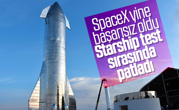 SpaceX'in uzay aracı Starship'in prototipi, test sırasında patladı