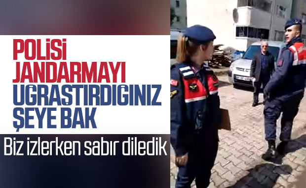 Trabzon'da jandarmaya engel olmaya çalıştılar