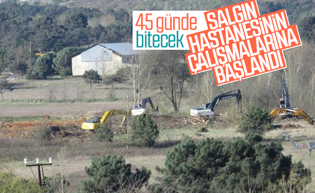 Sancaktepe'deki salgın hastanesinin yapımına başlandı