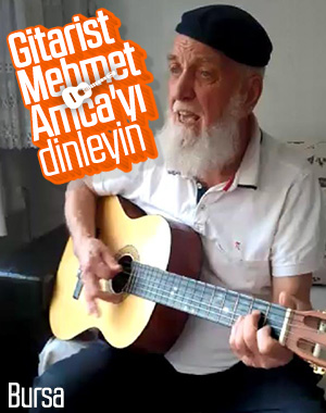 Bursa'da yaşayan Mehmet Amca'dan 'Evde Kal' şarkısı