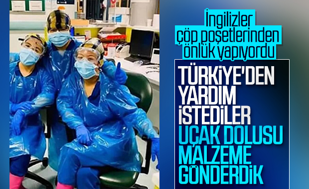 Türkiye'den İngiltere'ye korona yardımı