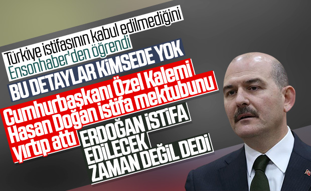 Süleyman Soylu'nun istifa mektubu yırtıldı
