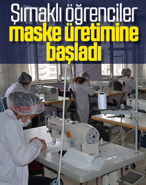 Şırnaklı öğrenciler masket üretimine başladı