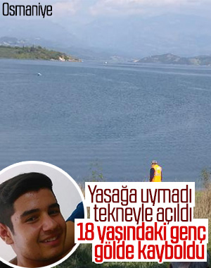 Osmaniye'de 18 yaşındaki genç göle düştü 