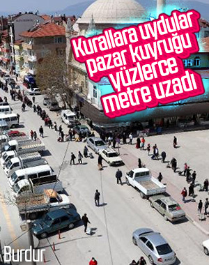 Burdur'da pazar kuyruğu 