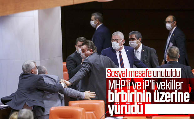 TBMM'de MHP'li ve İyi Parti'li vekiller arasında kavga