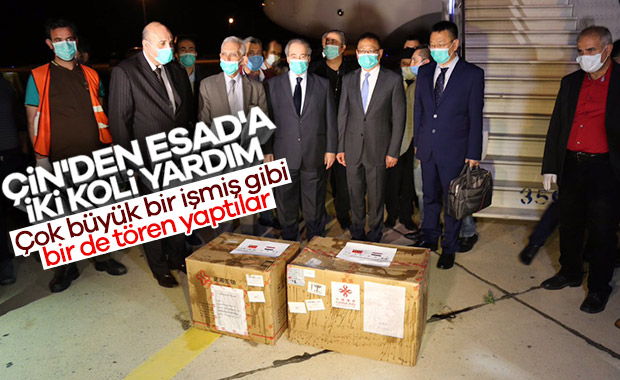 Çin, Suriye'ye 2 koli koronavirüs yardımı yaptı