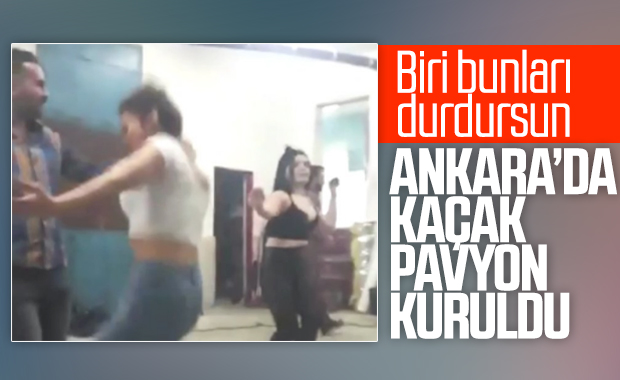 Ankara'da kaçak pavyon eğlencesi