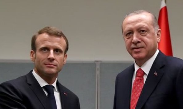 Cumhurbaşkanı Erdoğan,  Macron ile görüştü