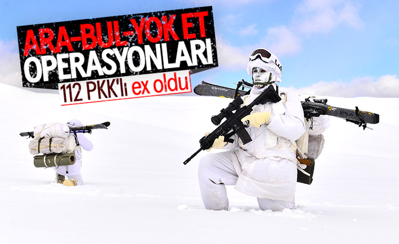 Sonbahardan beri 112 terörist öldürüldü